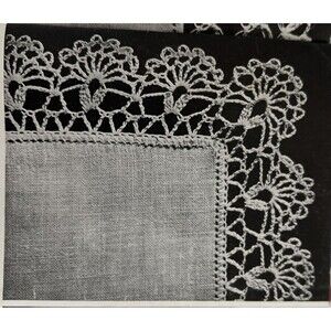 Vintage 1948 Handkerchief Edgings Tatting Crochet Pattern #6109 Lace Doily Trim